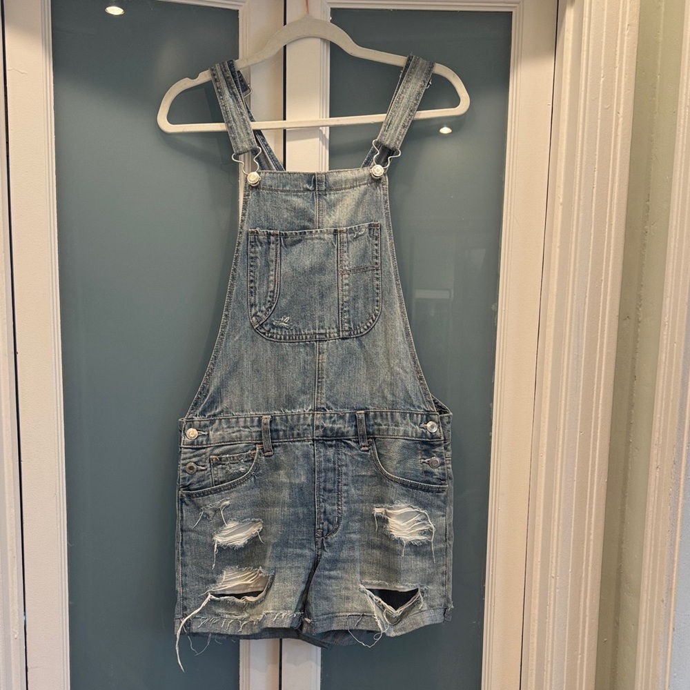 American Eagle Outfitters Blue Denim Overalls